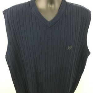 Chaps Ralph Lauren Men's Navy Blue V-Neck Vest XL